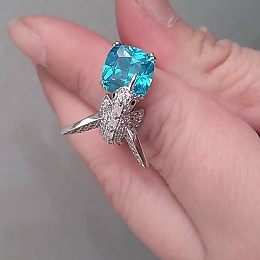Hummingbird ring size 7 sterling silver